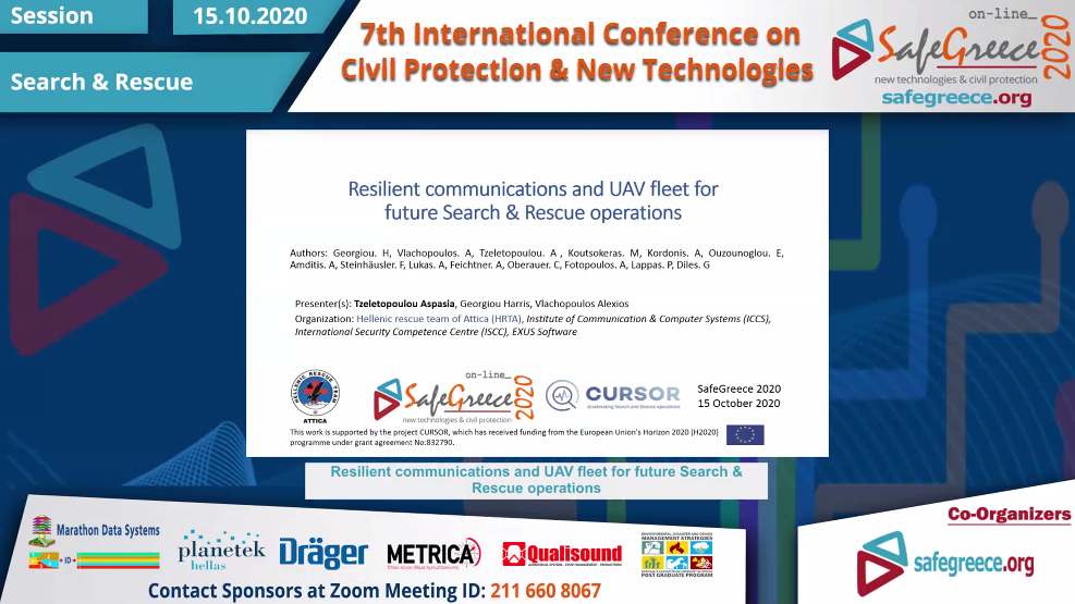 CURSOR partner HRTA presenting paper at SafeGreece 2020